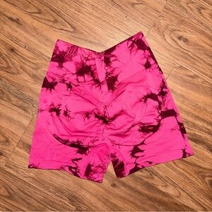 Pink Tie-Dye Booty Shorts